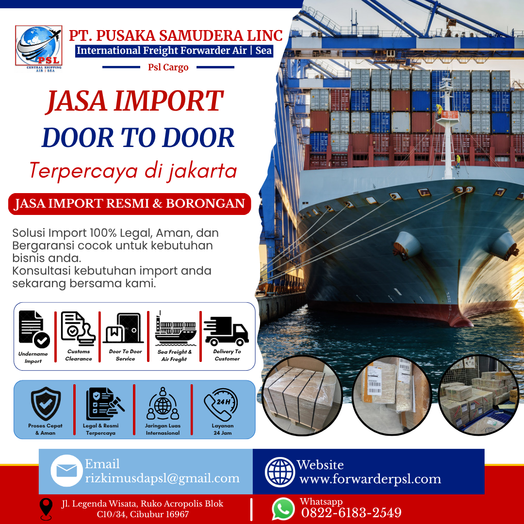 Jasa Import Door To Door Asia & Eropa